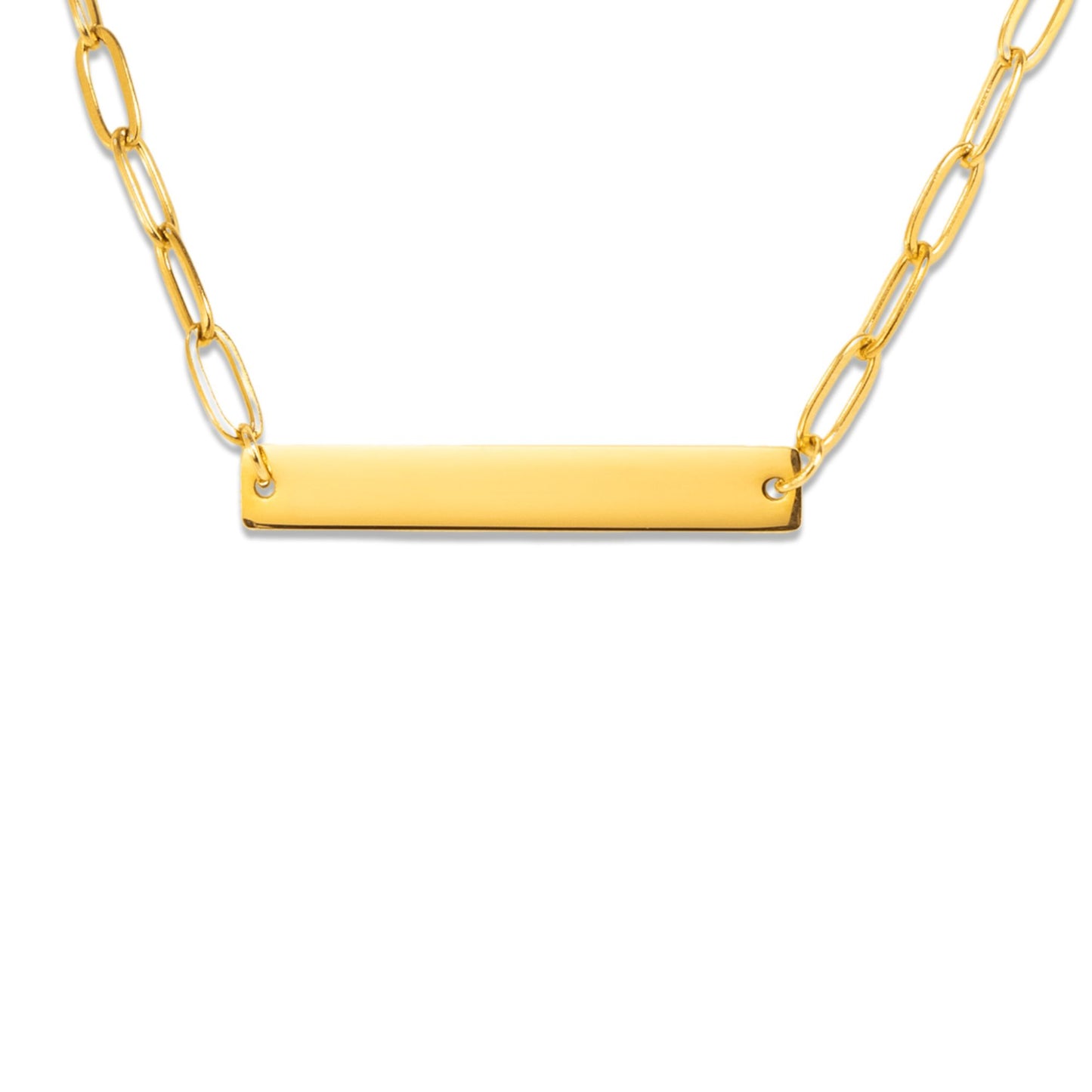 Paperclip Bar Necklace
