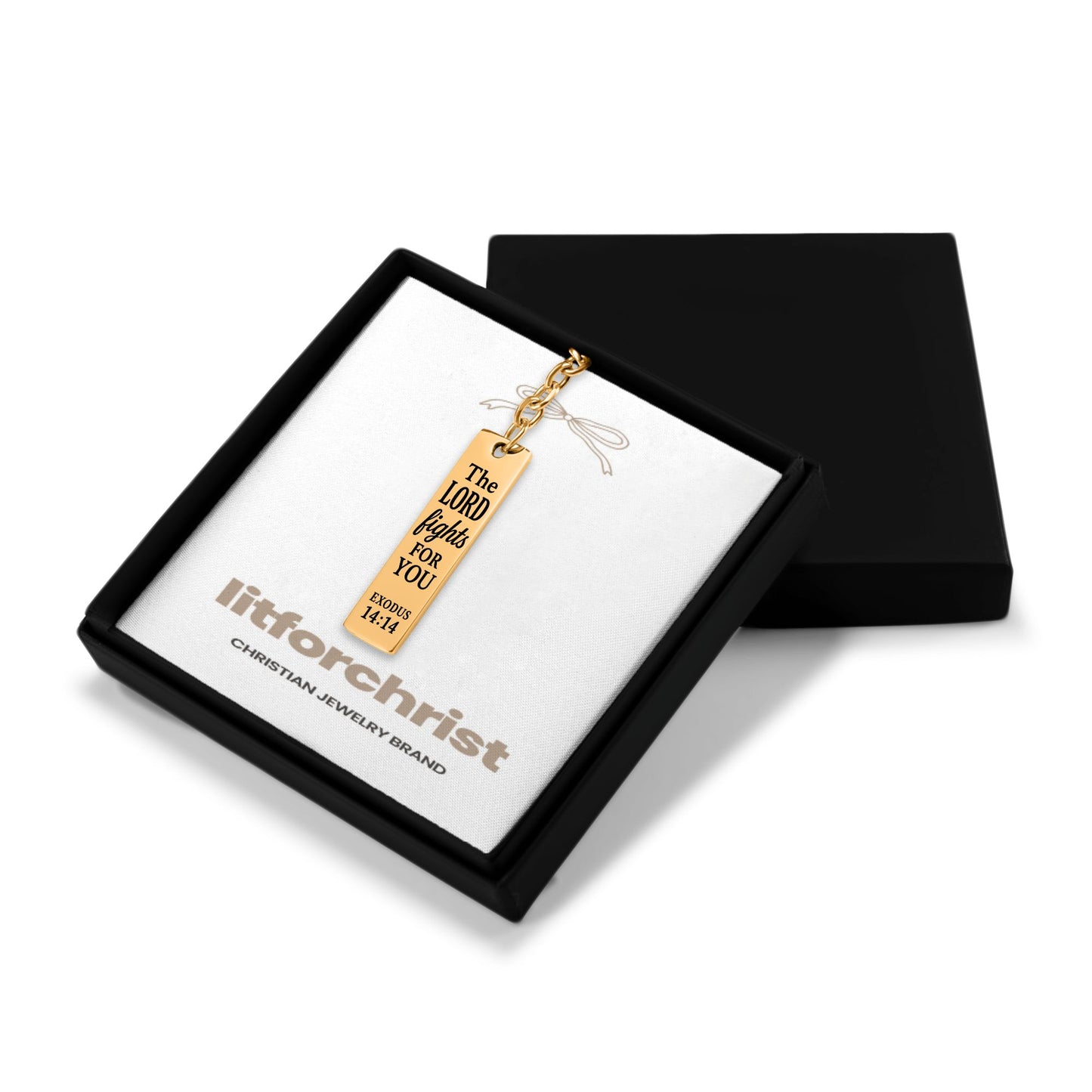 Exodus 14:14 Keychain