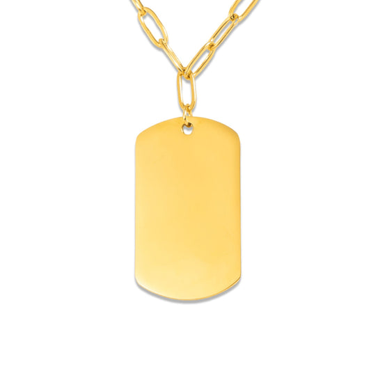 Paperclip Tag Necklace